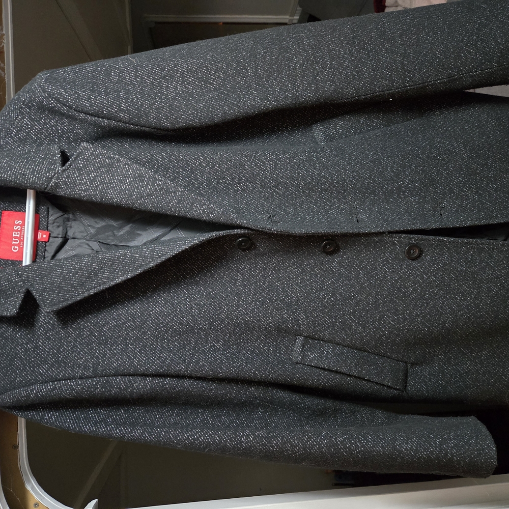 Guess Black Tweed Coat